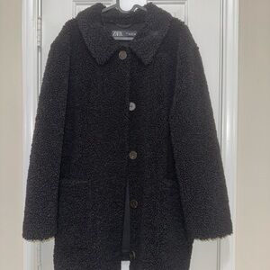 Zara Black Teddy Jacket